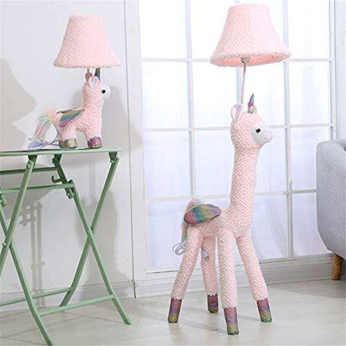 Runnup Floor Lamp Fabric 1 Light Children's Room Cartoon Unicorn Floor Lamp Creative Modern Minimalist Stand Up Lighting In Pink For Living Room Study Decoration Vertical Bedroom #TOP2