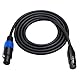 Halokny Speakon auf XLR-Lautsprecherkabel, XLR-Buchse auf Speakon-Stecker, Audio-Adapter für DJ/PA-Lautsprecherkabel mit Drehverschluss (Speakon auf XLR-Buchse, 1,8 m)