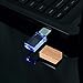 FIRSTMEMORY 32GB USB 2.0 Flash Drive Novelty Wood Crystal Transparent Pen Drive LED Light Memory Stick Thumb Drives Data Storage Pendrive Gifts (32 GB, Crystal & Wood)