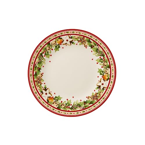 Villeroy & Boch 14-8612-2641 Plato Llano Winter Bakery Delight, para Navidad, 21,5 cm, Porcelana, Multicolor, 1 Unidad...