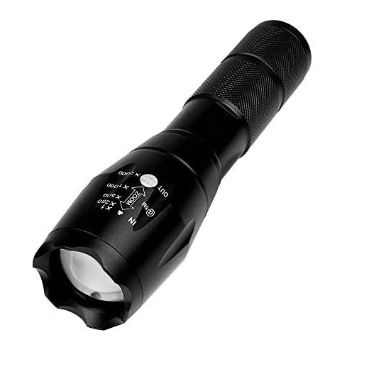 LingsFire Portable Ultra Bright Handheld LED Flashlight Zoomable Scalable T6 Flashlight - Adjustable Focus, RGB 3 Colors Light and 5 Light Modes, Outdoor Water Resistant Torch(Red+Green+White light)