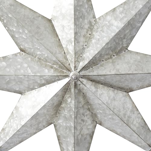 Deco 79 Metal Compass Home Wall Decor Wall Sculpture with Distressed Copper Like Finish, Wall Art 35" x 3" x 35", Silver - Image 2