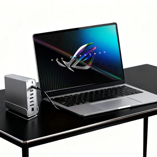 15-in-1 USB C Station d'accueil für ASUS ROG Zephyrus G16 G14 G15 M16 M15 S S17 Zephyrus Duo 16 15 Gaming-Laptops，mit 360°-Drehfuß, 2 * 4K HDMI und 1 *...
