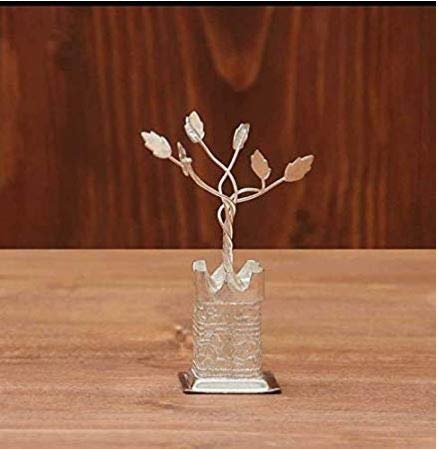 Sandeep Crafts Silver Plated Tulsi Mata Plant for Worship/Pooja for Home Decor (B085QF4ZPS) Amazon Price History, Amazon Price Tracker
