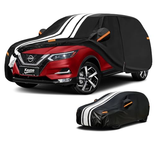 Image of Kayme Heavy Duty Car Cover for Nissan Rogue (2007-2026) Waterproof | Gift with Tape /Towel /Bag, Outdoor Full Exterior Cover Rain Snow Sun UV Protection, Soft Cotton Inner Protect Vehicle Paint
