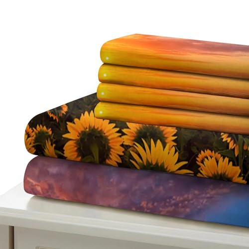 Housse de couette 3D microfibre 220x240cm parure de lit nature king size