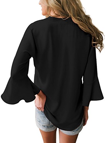 Aleumdr Camicetta Donna Manica 3/4 in Chiffon