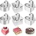 KINGOZOYI 6 PCS 4 Pollici Anello per Torta in Acciaio Inossidabile, Coppapasta Acciaio per Mousse, Pan di Spagna,Dolci