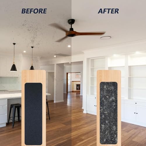 Image of Ceiling Fan Filters for Blades, 10Pcs Activated Coconut Shell Carbon Ceiling Fan Air Purifier Pads, Easily Sticks Unscented Air Filters for Common Household Contaminants