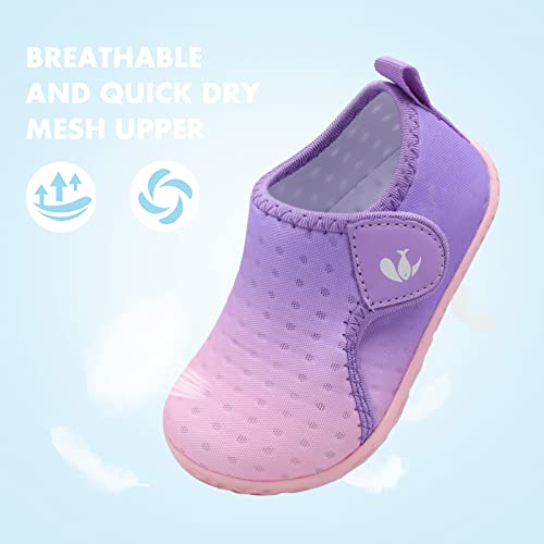 Image of FEETCITY Boys Girls Water Shoes Kids Aqua Socks Quick Dry Barefoot for Beach Swimming Pool