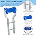 BALAVA 5inch Adjustable Keel Roller Assembly, Boat Trailer Rollers with Brackets,Blue Boat Trailer Bow Roller Bracket Assembly Keel Roller Bracket Assembly Fit for 3