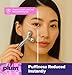 Contouring Dual Ended Silver Face Roller for Wrinkles and Lifting, - Face Rollers for Women, Men - Facial Roller supports lymphatic drainage, Skin Care Beauty Massager Facial Tool for Self Care