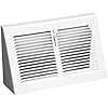 Triangular Baseboard Floor Register (10" x 6" Duct Opening/~11 3/8" x 6 ...