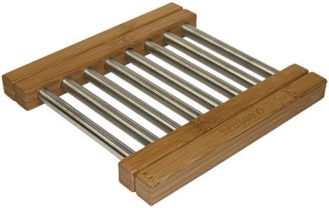 Expandable Bamboo & Steel Trivet by Simply Bamboo