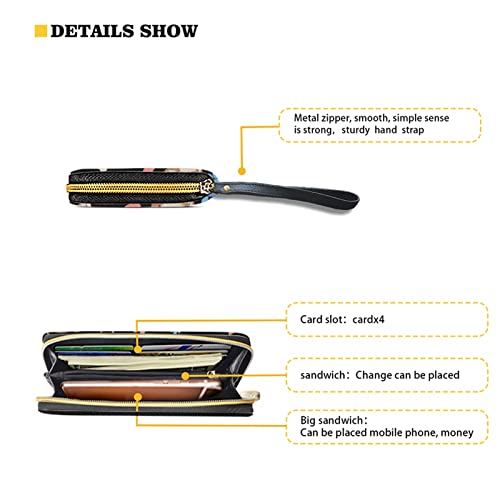 Coldinair Cute Corgi Print Women's Wallet Zip Around Clutch Purse With Wristlet,Credit Card Coin Organizer Holder Long Purse For Girls #TOP6