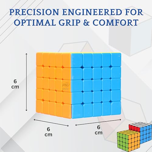 Image of MoYu Meilong Professional Speed Cube, Stickerless Magic Puzzle Cube with Instructions (Size 5x5)