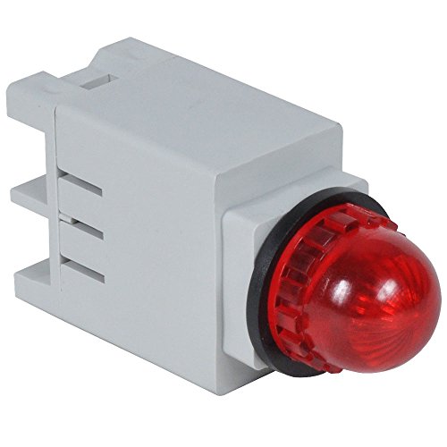 c3controls 13SBLR24ST-13RDR Indicating Light, 13mm, Red Super Bright LED, Round Red Color Lens, 24V AC/DC, Screw Terminal