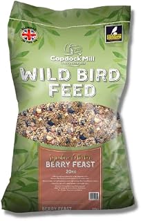 Copdock Mill Wild Bird Seed 20kg  Signature Collection Berry Feast Wild Bird Food  All Year-Round Bird Seed  100% Natural Ingredients Including Peanuts for Wild Birds  Suitable for All Species
