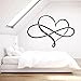 hhhjjj Schlafzimmer Vinyl Wandaufkleber Liebe für Immer Herzsymbol Unendliche Wandaufkleber Dekoration Wohnzimmer Selbstklebend 42x61cm-75x110cm