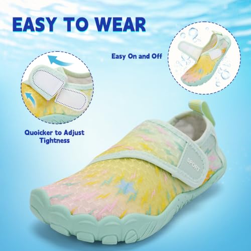 Image of Kids Water Shoes Boys Girls - Wide Toe Box Quick Dry Barefoot Shoes Breathable Non Slip Aqua Athletic Sneakers for Swim Beach Pool Kayak Hiking Sand Walking Travel Essentials (Little Kid /Big Kid)