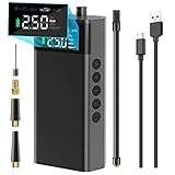  USERCENT Inflador Bicicletas, Compresor Aire portátil, Mini Bomba de Aire de con Batería de Iones de Recargable de 2000 mAh, Luz LED, Pantalla LCD para Automóviles Motocicletas (Tinte)