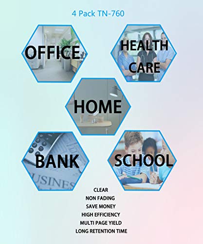 (Pacote com 4, alto rendimento) MuchMore Cartucho de toner compatível de substituição para Brother T