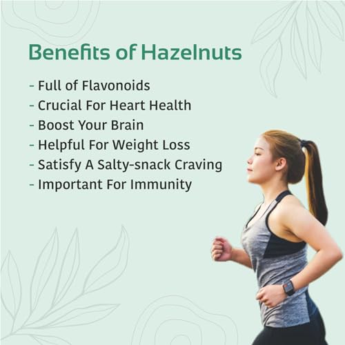 Image of NUTTY ORGANICS Premium Hazelnuts - 1KG Unsalted and Crunchy | Excellent Source Of Omega 3 And Phenolic Compound (500 GM*2)