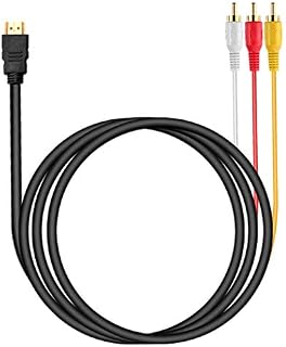 HDMI to RCA Cable,HDMI Male to 3RCA AV Composite Male M/M Connector Adapter