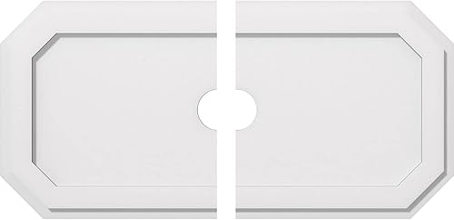 Miniatura 51 de Ekena Millwork CMP36X18ED-03000 Medallones de techo de uretano contemporáneo de PVC de grado arquitectónico Emerald 36"W x 18"H x 3"ID x 12 1/2"C x