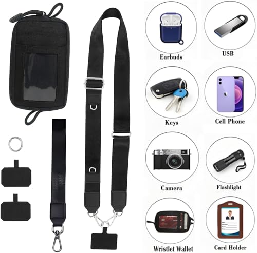 ZJSTRO Phone Lanyard Crossbody,phone lanyard with wallet,Adjustable Phone Crossbody Wrist Strap,Universal Cell Phone Lanyard with All Phones-Black - image 6