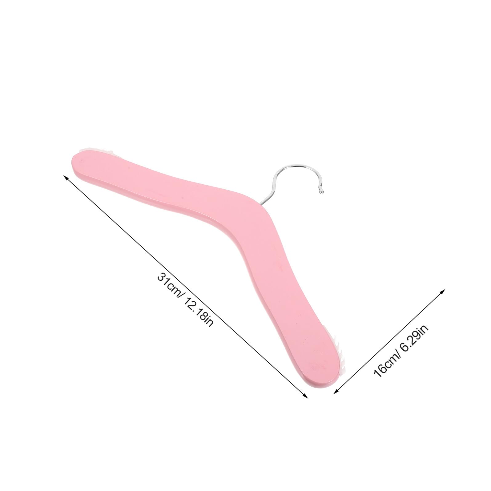 5 Stück Kinder Holzkleiderbügel in Rosa, Kleiner Größe