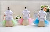 Hundekleid Welpenrock Hundeprinzessin Kleider Ballett Tutu Blume Hochzeit Spitze Luxus Bogen Kleid für kleine Hundemädchen M Pink