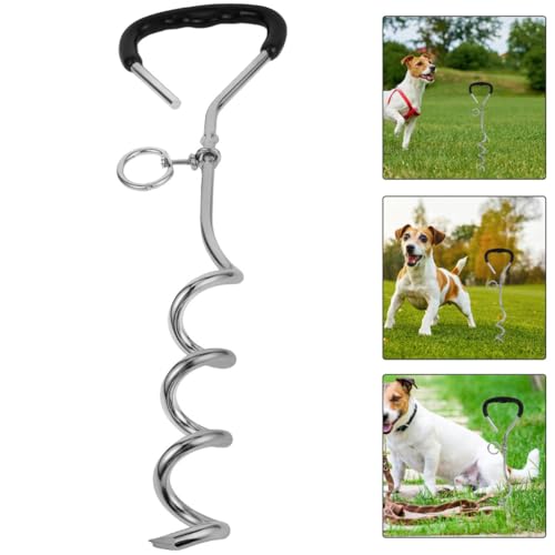 INOOMP 2 Pçs Cão Amarrar Estaca Resistente Ovelha Quintal Estaca Âncora Gado Cavalo Ovelhas Gado Cor