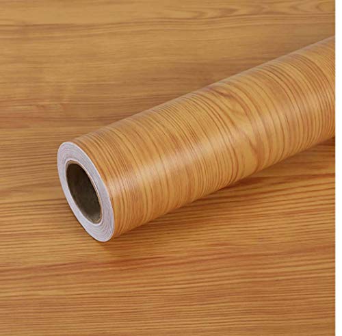 Yellow Wood Grain Contact Paper Self Adhesive Shelf Liner For Kitchen Cabinets Drawer Shelves Table Door 16" X 78.7" #TOP1