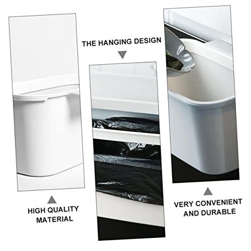 Caneca de basura colgante rectangular para cocina blanca miniatura 6