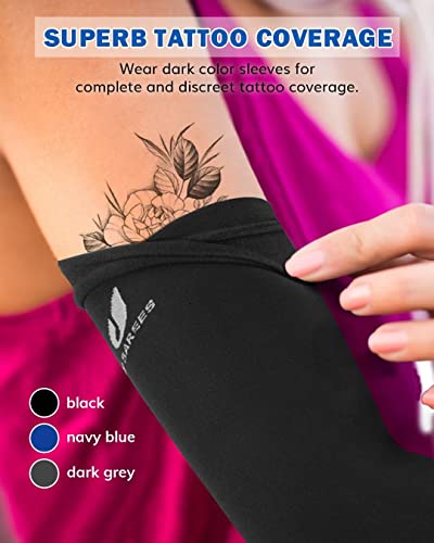 Jay Sarees Arm Sleeves For Men Women Kids 3 Pairs, Compression Sleeve Cover Arms, Tattoo Cover-Up Sun Sleeves Uv Protection Cooling For Sports Football Baseball Volleyball Boys Girls-1 #TOP3
