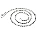 Aienid Collana 925 Argento Vajra Rope Chain Chain 4Mm Larghezza 24 inch Argento Collana per Gli Uomini