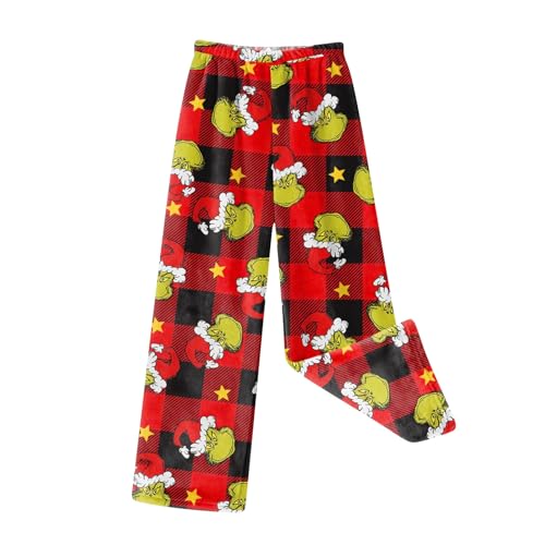 Christmas Pajama Pants 2025 Soft Pants Bottom Flannel Indoor Outdoor Xmas Trouser Funny Pyjamas Holiday Pjs Trousers Reds
