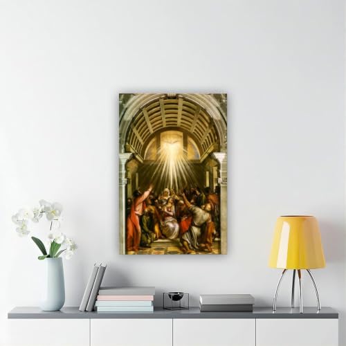 Poster Pentecôte Titien impression toile décoration murale cadre suspendu