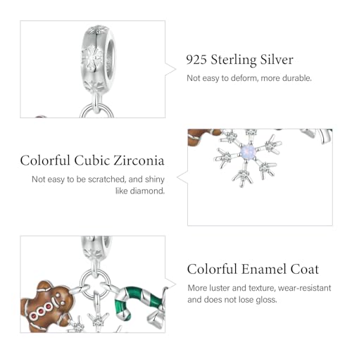 Image of GNOCE Christmas Charm Sterling Silver Pendant Bead