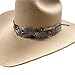 Western Feather Cowboy Hat Band for Men Women Natural Feather Spotted Eagle (Width: 4 cm)