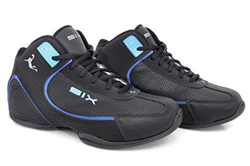 Tênis Masculino Basquete Six Street Original Cano Médio Preto e Azul 40