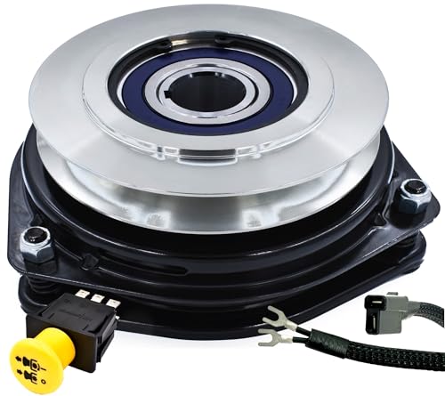 HD Switch 461660 BIGBearing HiTorque 300ftlb (OEM 250) Upgrade Billet Pulley GT3.5 Clutch Replaceable Wire C3 Bearings & 20A PTO Switch 483957 for Scag Turf Tiger TigerCat TigerCub Wildcat Cheetah