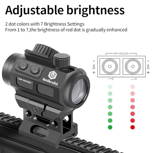 Beileshi Red Dot Sight 4 MOA Compact 1" Riser Rifle Scope