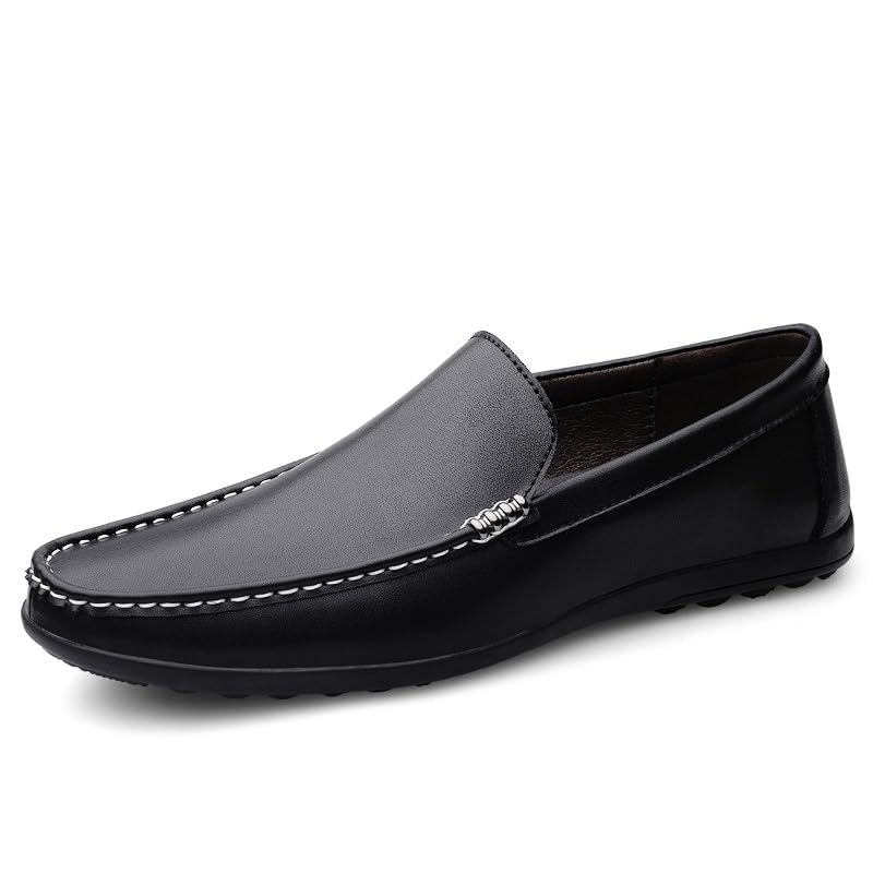 Mens Loafers Shoe Round Toe Faux Leather Penny Loafers Lightweight Flat Heel Flexible Classic Casual Slip-ons2