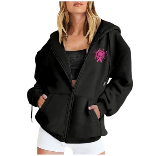 Sweat Octobre Rose pour Homme et Femme avec Cordon et Poche Pratique - 2