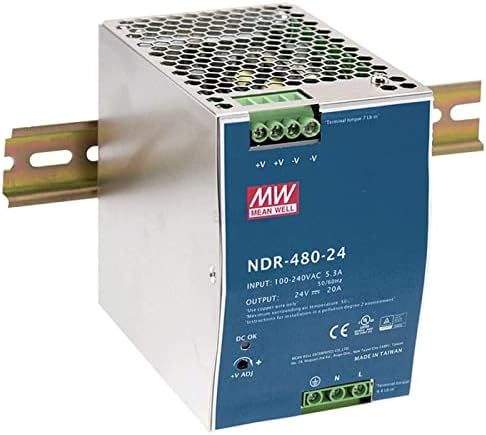 Meanwell Ndr-480-24 Meanwell 480W, 24V, 24A Single Output Industrial Din Rail