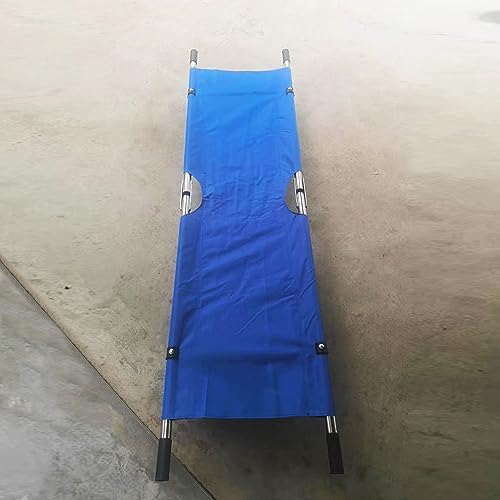 Barella Pieghevole Portatile in Acciaio Inox, tavola spinale Blu per Il trasferimento di pazienti in situazioni di Emergenza, Attrezzatura Multifunzionale per Uso Domestico e all'aperto.