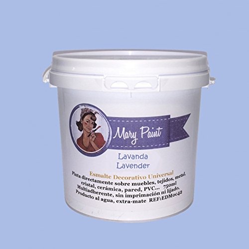 Mary Paint | Pintura para muebles efecto Chalk Paint, Azul Lavanda - 750ml