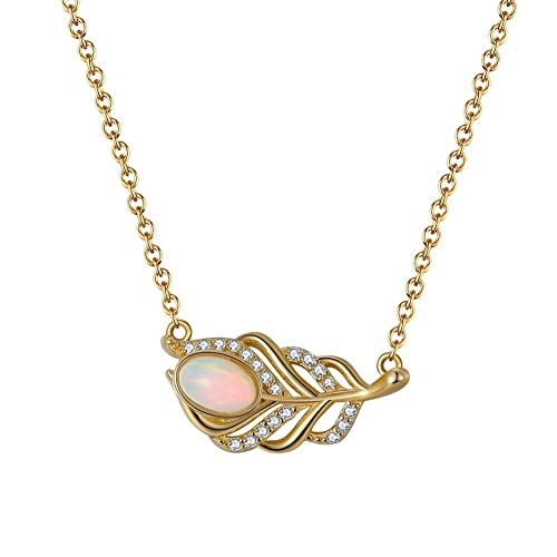 Collier en cristal et opale argent S925 cadeau pour elle